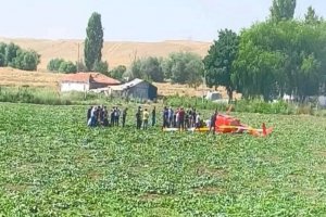 Ankara'da eğitim helikopteri düştü